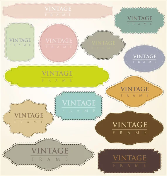Etiquetas vintage - conjunto — Archivo Imágenes Vectoriales