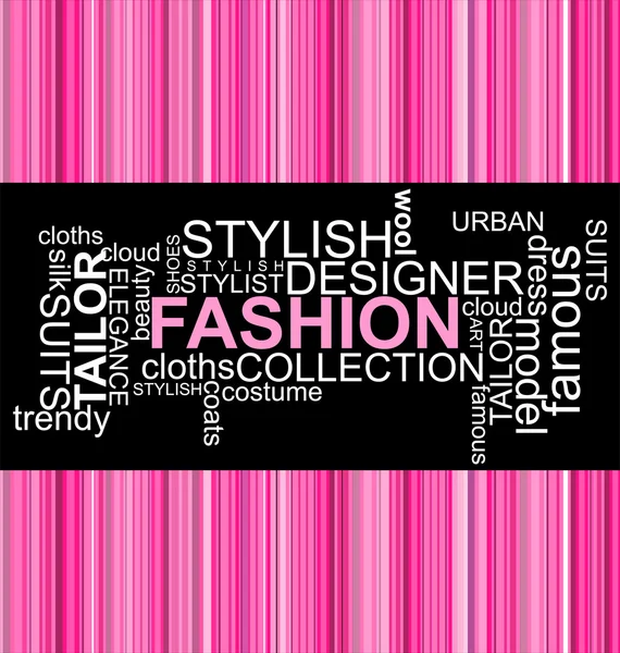 FASHION - Word collage — Stock Vector