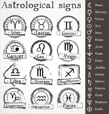 Astrological signs clipart