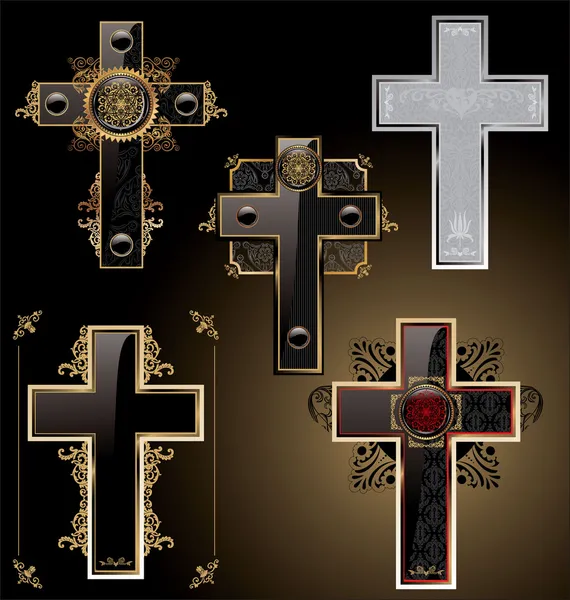 Cruces elegantes — Vector de stock