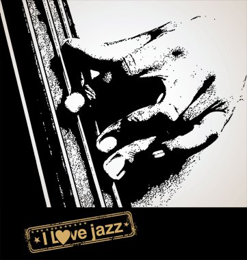 I love jazz - background clipart