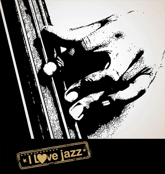 我爱爵士乐-背景 — 图库矢量图片