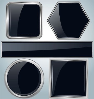 Glossy web buttons set clipart