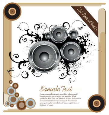 Vector illustration for a musical theme clipart