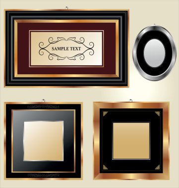 Set of picture frames clipart