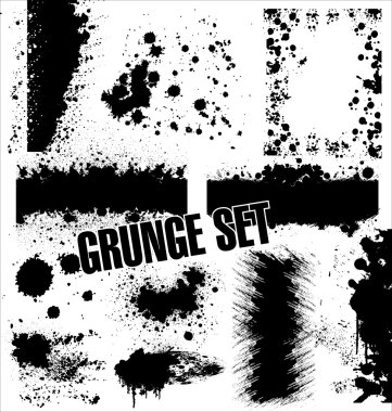 Grunge Images frames - set clipart