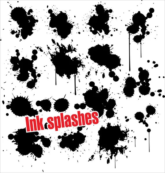 Ink splashes - grunge — Stockvector