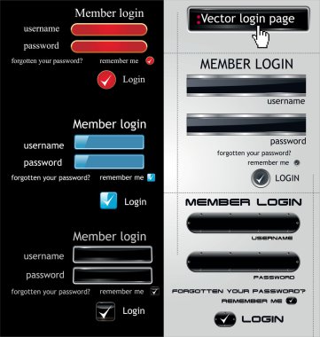 Login Page Template clipart