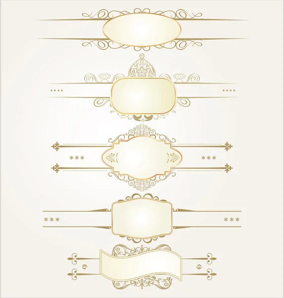 Декоративні елементи орнаменту з каліграфічними елементами — стоковий вектор