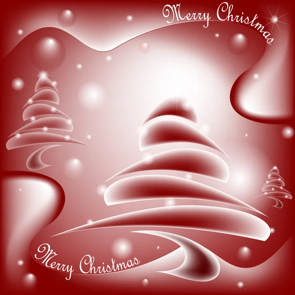 Weihnachtsbaum-Wunschkarte — Stockvektor