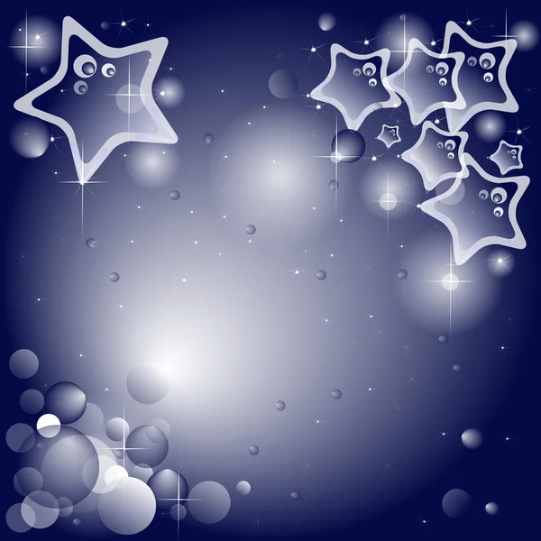 Blue Star tarjeta de deseos — Vector de stock
