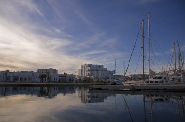 View with yacht, Tunisia clipart