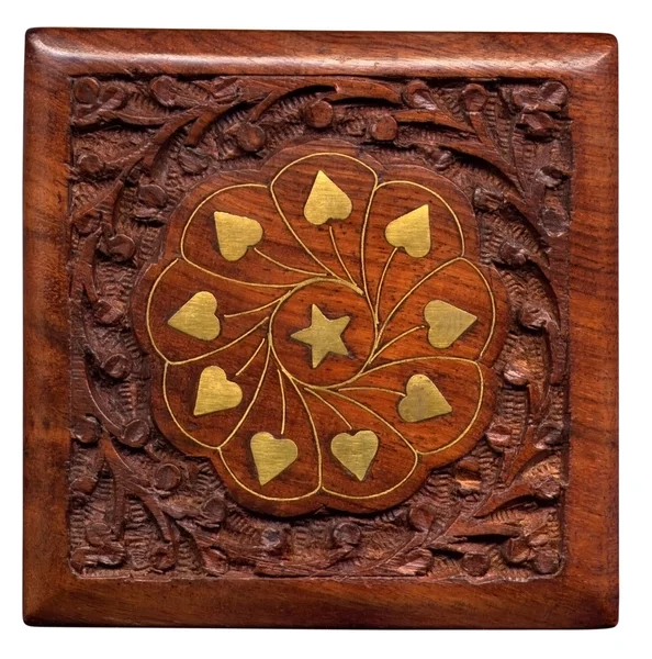Caixa oriental de madeira — Fotografia de Stock