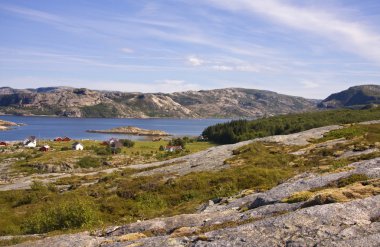 Rocky scenery in Norway clipart