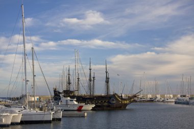 Yachts in Hammamet Yasmin, Tunisia clipart