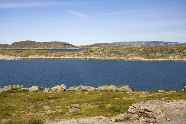 Скалы и фьорды Норвегии — стоковое фото