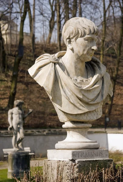 Скульптура стародавнього римського імператора Траяна — стокове фото