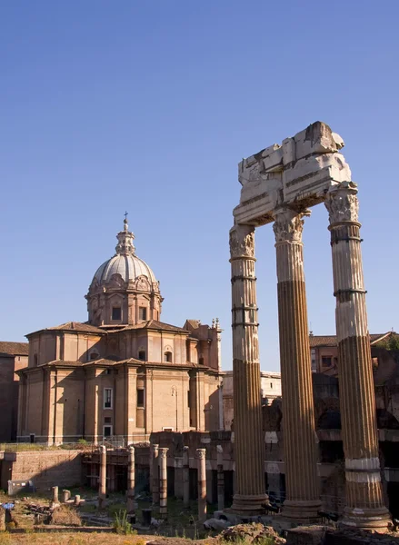 Ver con Foro Romanum en Roma — Foto de Stock