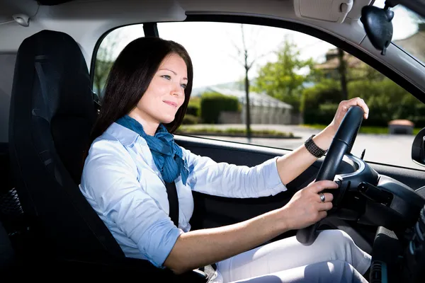 Driving girl — Stock Photo, Image