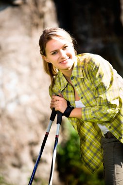 Hiking in the mountains clipart