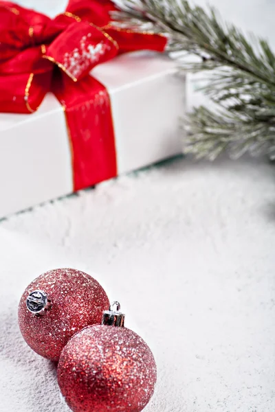 Vánoční ozdoby šusťové — Stock fotografie