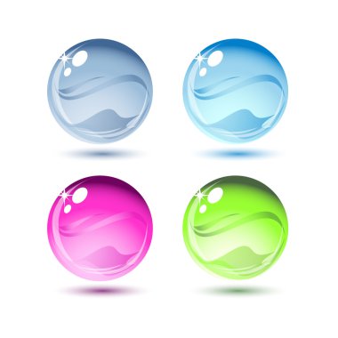 Water drops, vector clipart