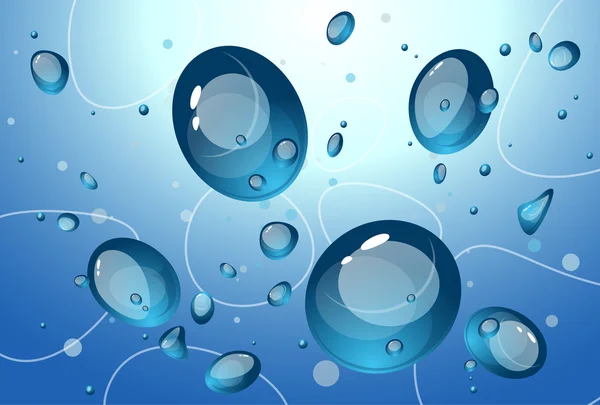 Water background, vector illustration — Stock Vector