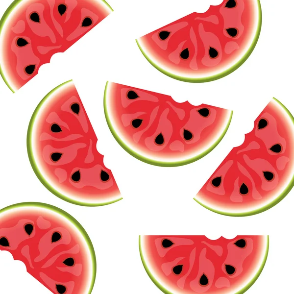 Watermeloen achtergrond geïsoleerd — Stockvector