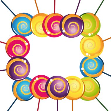 Colorful delicious lollipop collection clipart