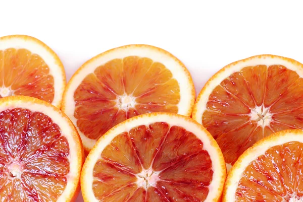 Rahmen aus roten Orangen — Stockfoto