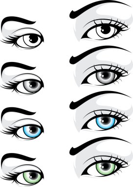 Eye set clipart