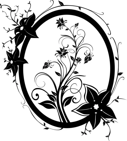 Cadre de fleurs 01 — Image vectorielle