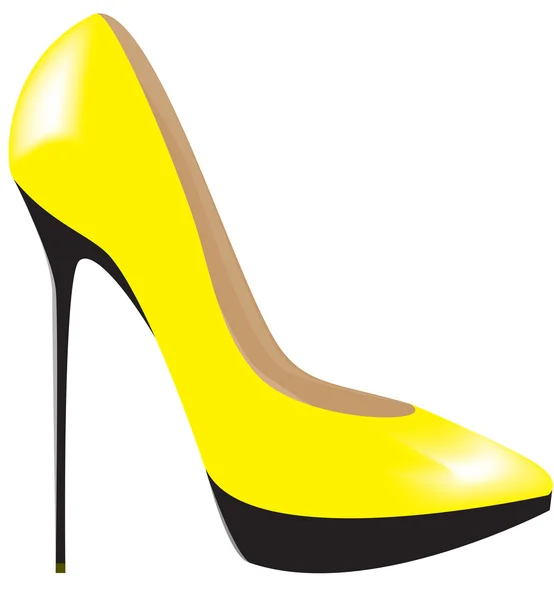 Shoe yellow — Stock Vector