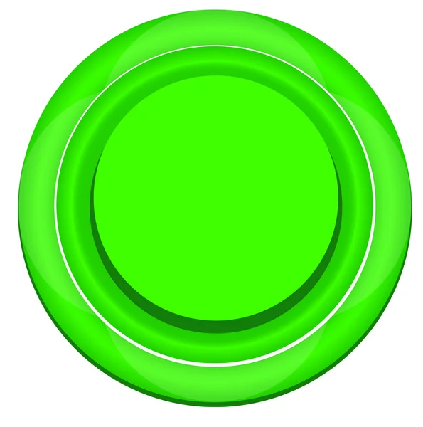 Botón es verde — Vector de stock