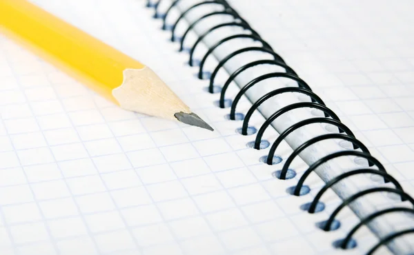 Buku catatan dan pensil kosong — Stok Foto