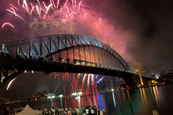 シドニー港橋新年 — ストック写真