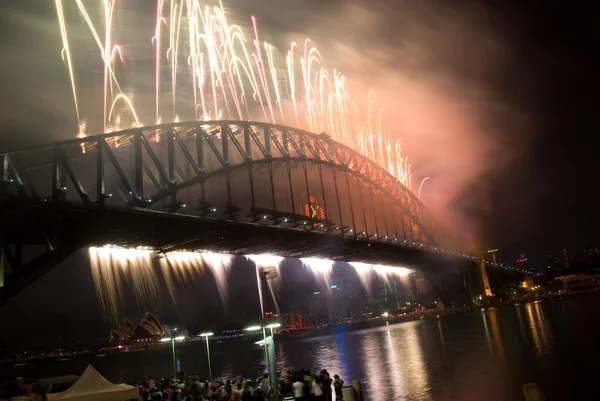 Puente del puerto de Sydney Año Nuevo —  Fotos de Stock