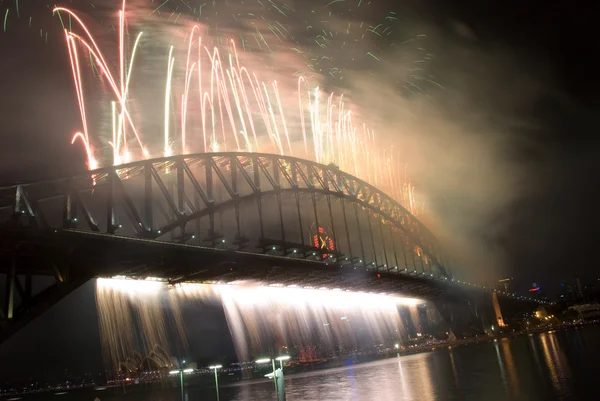 Sydney harbour bridge Nieuwjaar — Stockfoto