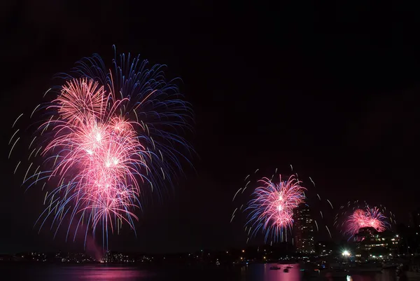Σίδνεϊ λιμάνι nye πυροτεχνήματα Royalty Free Εικόνες Αρχείου