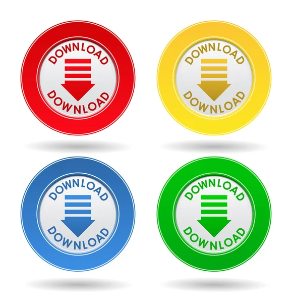 Vector Download Buttons — Stock Vector