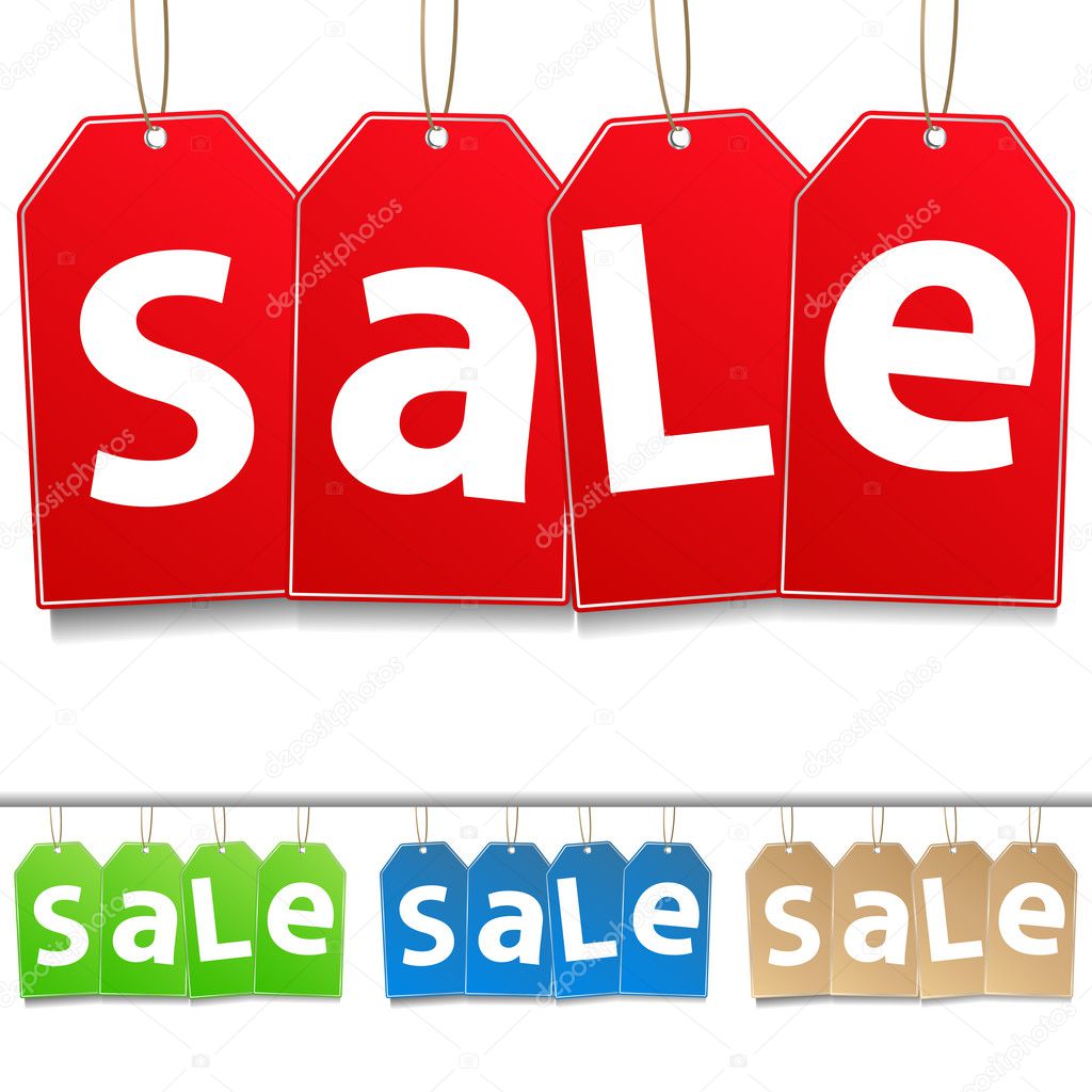 Vector Hanging Sale Tags