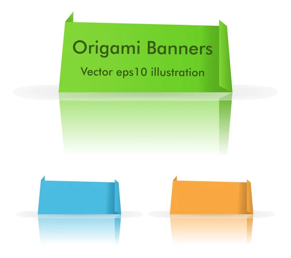Banners de origami — Archivo Imágenes Vectoriales