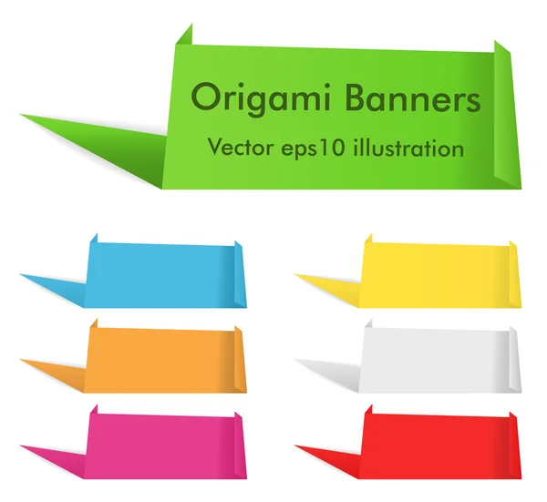 Banners de origami — Archivo Imágenes Vectoriales