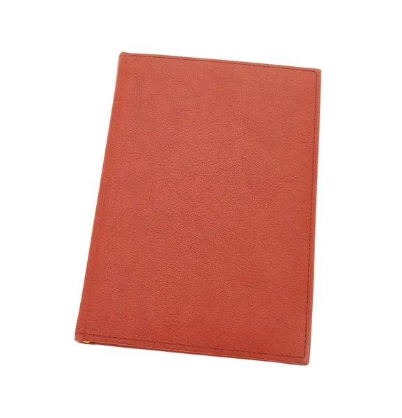 Brązowy skórzany notatnik — Zdjęcie stockowe