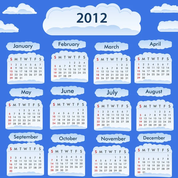 2012 Calendar — Stock Vector