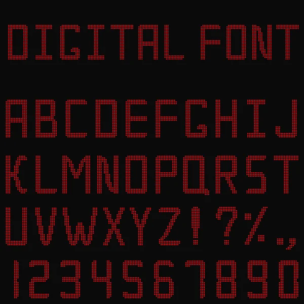 Vector digitale lettertype — Stockvector