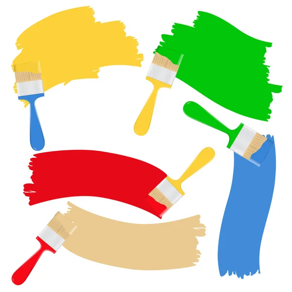 Vektör fırçalar ve boya — Stok Vektör