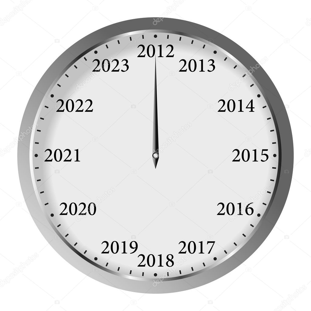 Vector New Year Clock