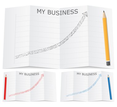 Hand drawn business graph clipart