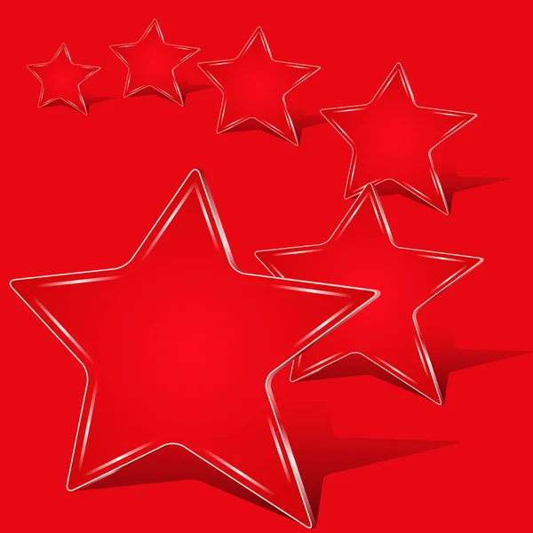 Vector Red Stars — Stock Vector